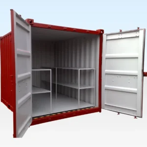 Deposito a pavimento piano e bacino di contenimento 10x8 piedi