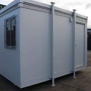Cabina ufficio antivandalismo in acciaio da cantiere, misura 12x8 piedi