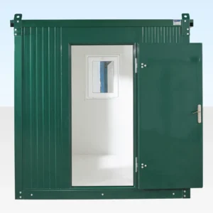 Cabina ufficio pieghevole in acciaio zincato, verde muschio, 2,3x2,3 m