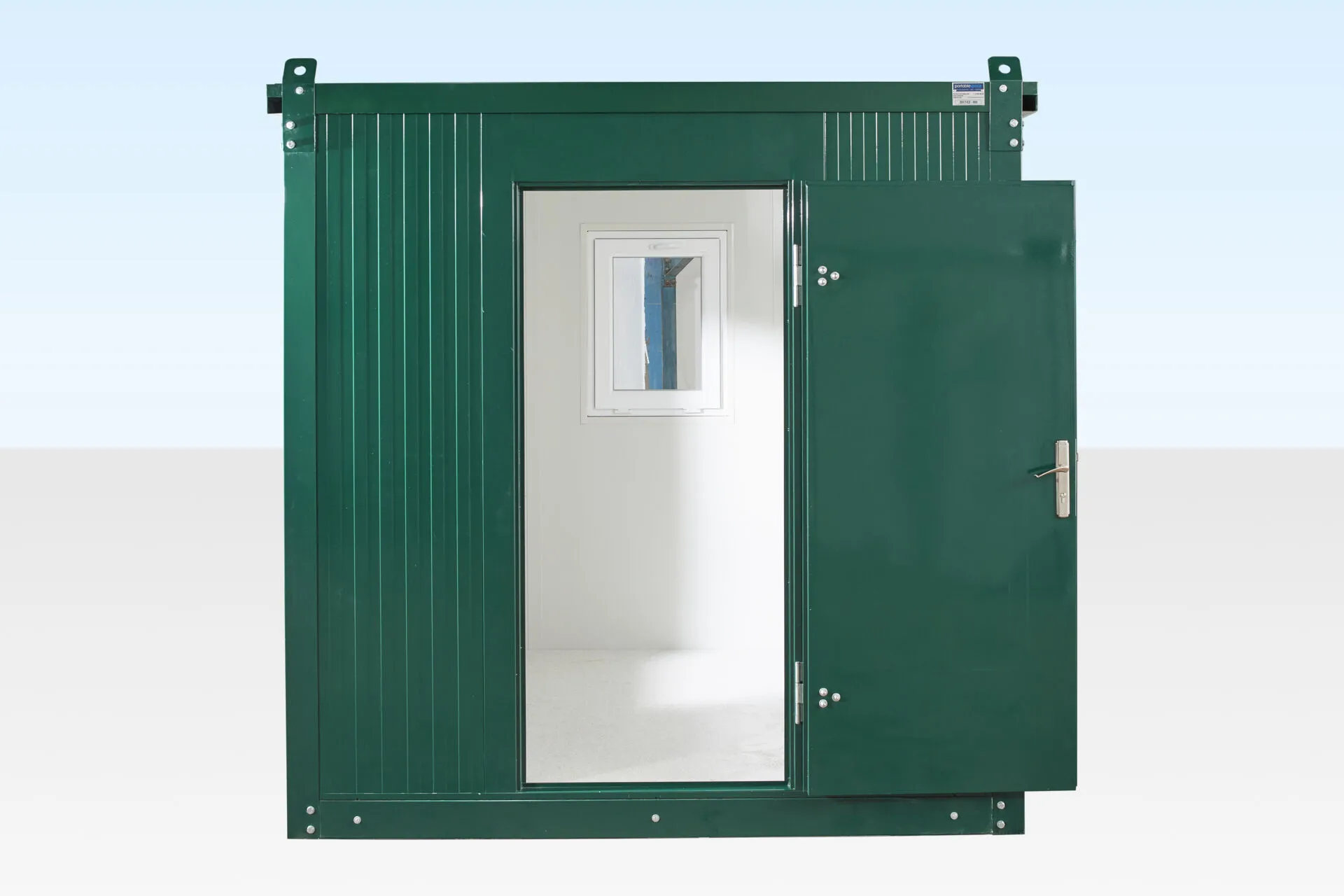 Cabina ufficio pieghevole in acciaio zincato, verde muschio, 2,3x2,3 m