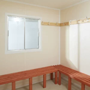 Cabina in acciaio per asciugatura indumenti da cantiere, 24x9 piedi