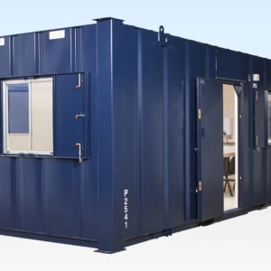 Cabina modulare isolata per ufficio o mensa da cantiere, 24x9 piedi
