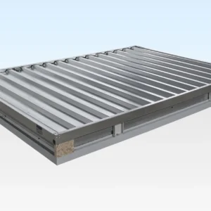 Container di stoccaggio pieghevole zincato 3x2,1 metri con doppia chiusura di sicurezza