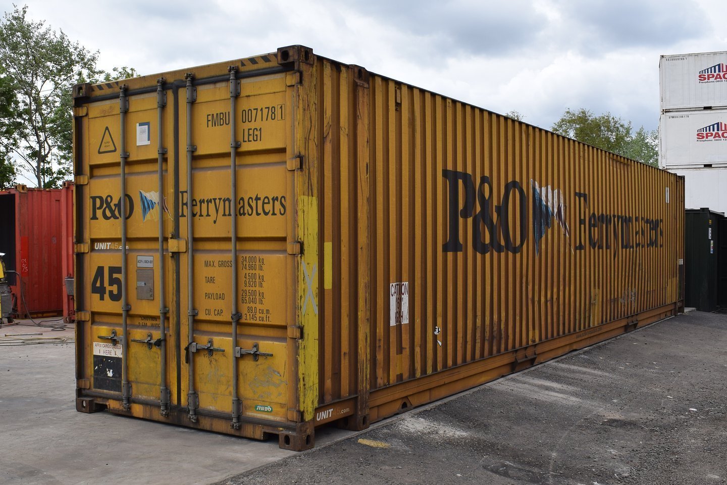 Container 45 Piedi High Cube Stagno e Idoneo al Trasporto Merci