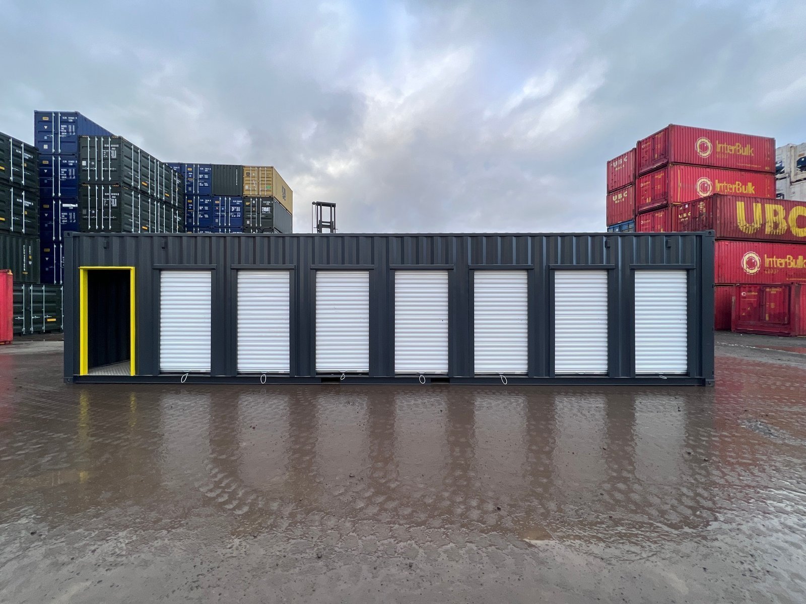 Container multistore High Cube da 40 piedi - 7 vani self-storage