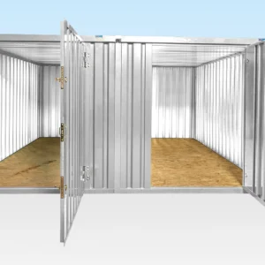 Bundle di container pieghevoli collegati lateralmente 3m x 4,2m (zincato)
