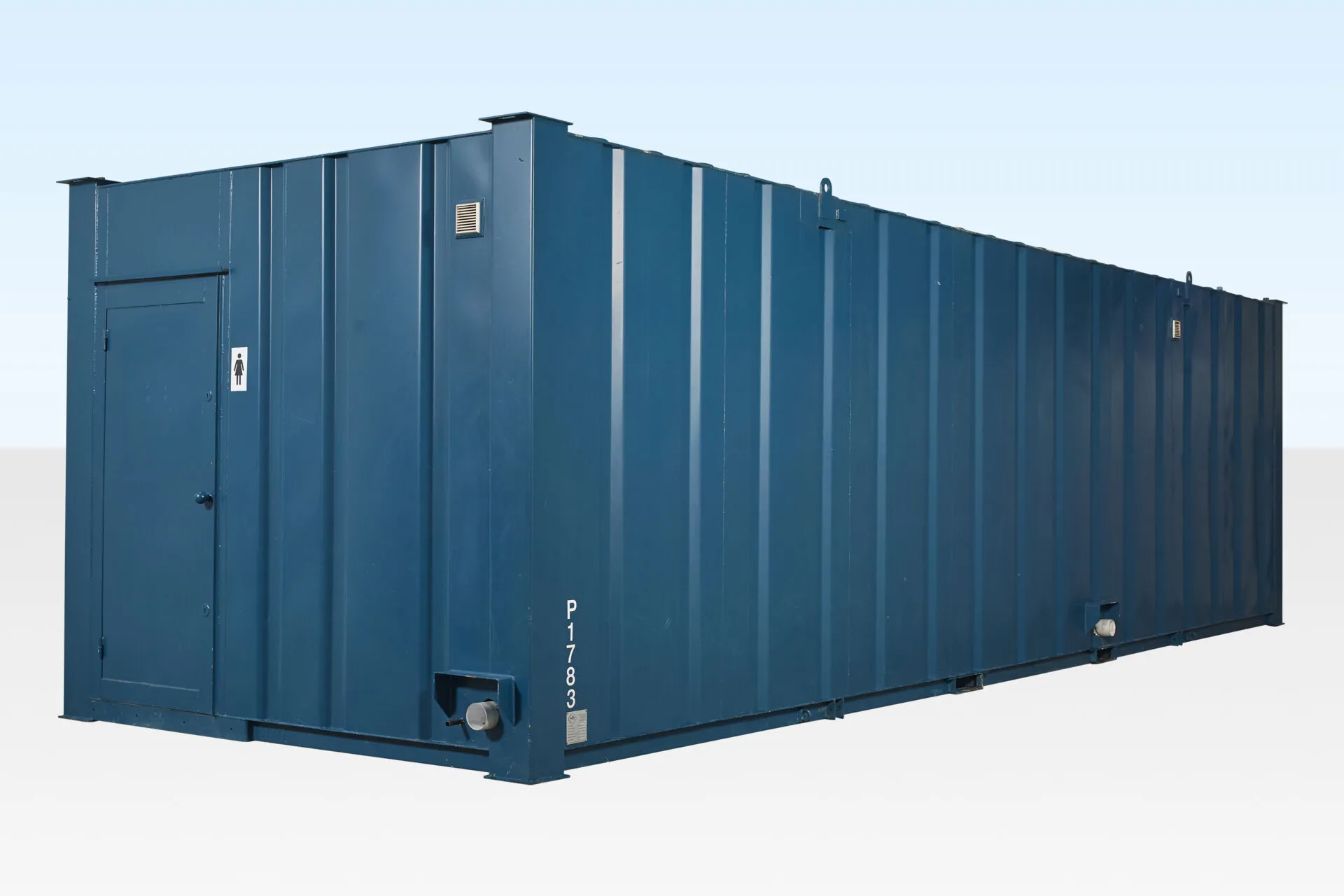 Cabina bagno in acciaio 6+1 con cabina WC accessibile e doppia porta