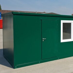 Ufficio pieghevole modulare pronto all'uso con impianto elettrico pre-cablato per cantiere