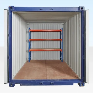 Scaffalatura regolabile a tre livelli per il retro del container