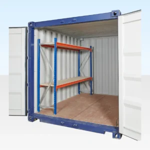 Scaffalatura regolabile a due livelli per container (campata singola)