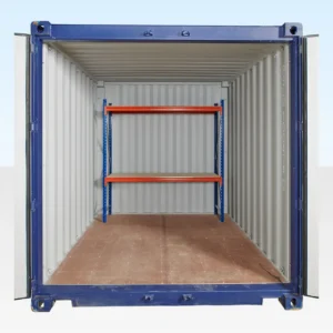 Scaffalatura regolabile a due livelli per il retro del container