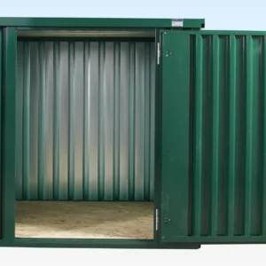 Container metallico pieghevole verniciato a polvere con doppia chiusura di sicurezza