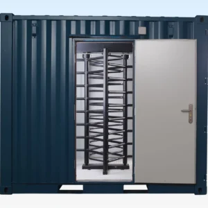 Tornello singolo automatizzato con cabina 10x8 piedi per il controllo accessi al cantiere