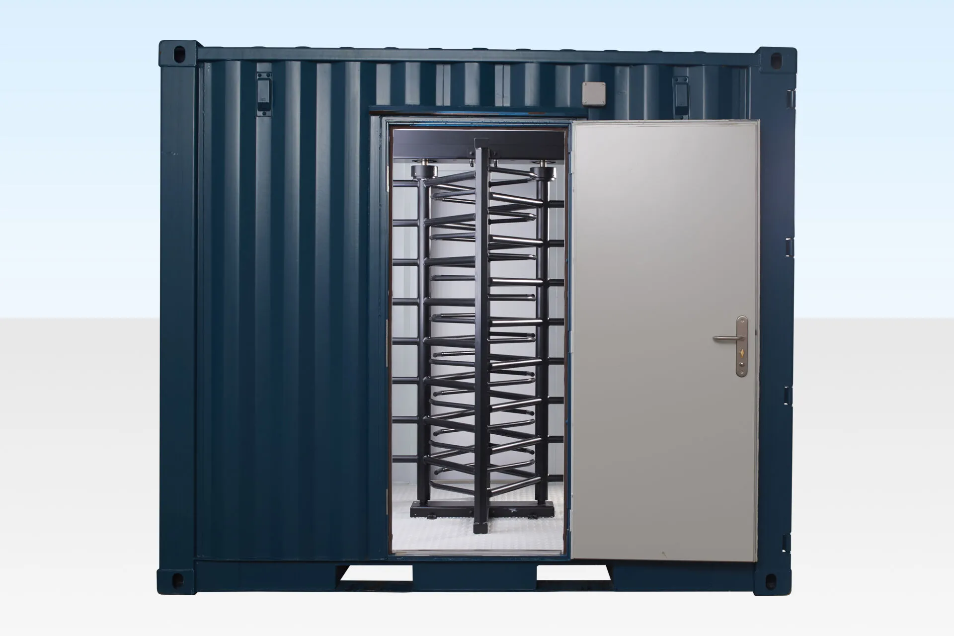 Tornello singolo automatizzato con cabina 10x8 piedi per il controllo accessi al cantiere