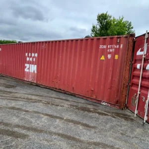 Container in acciaio da 45 piedi, rosso
