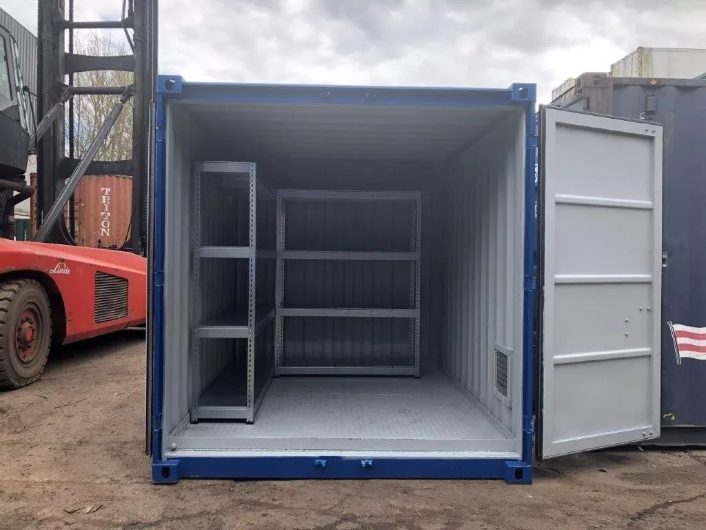 Container con bacino di contenimento da 10 piedi