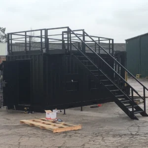 Container one-trip da 20 piedi con porta laterale, conversione bar